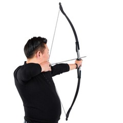 57″ Takedown Recurve Bow Longbow Archery Hunting RH/LH OR 12X Fiberglass Arrows