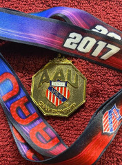 Amateur Athletic Union United States Medal Sport for All & Lanyard Gold Tone M07