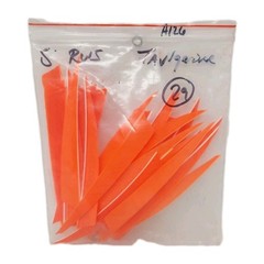 29 Count Archery Arrow Feathers 5″ Right Wing Shield: Tangerine Orange