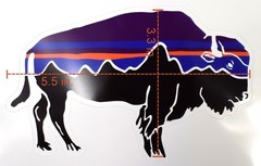 PATAGONIA Bison Decal Sticker – Water-Resistant * 5.5 in. x 3.3 in.