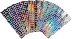 Reflective Round Silver QC Passed Adhesive Labels, 2070 PCS for Inventory Use