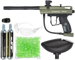 Kingman Spyder Victor Atomic Pickle RTP Paintball Gun Kit – Olive w/ Green