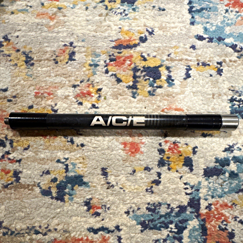 Easton A/C/E Carbon Side Rod for Target Archery, Black & Silver Finish