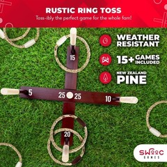 All-Weather Rustic Ring Toss Game – Durable and Portable for Outdoor Adventures
