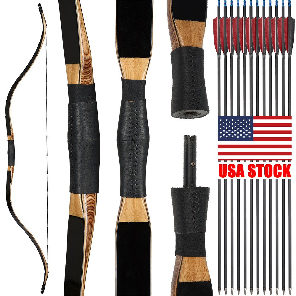 52″ Traditional Takedown Recurve Bow 25-40lb for Archery Shooting Hunting Target