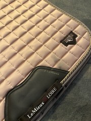 LeMieux Loire Quilted English Saddle Pad Pink Square