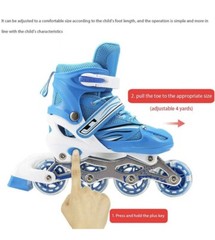 2 In 1 Roller Inline Skates Adjustable Outdoor Pink Size Medium 6-12 Years Old