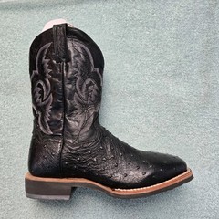 Dan Post DPP5710 Black Hand Quill Ostrich Western Boots Men’s Size 11.5