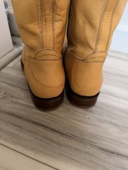 Frye Campus Low Heel Tall Riding Wide Calf Boots FR42112 Banana Women 9B
