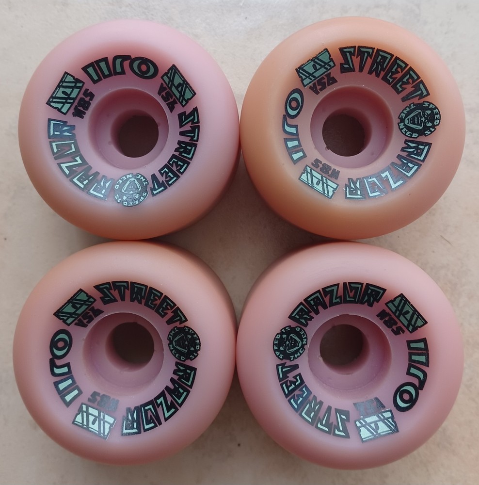 Vintage Santa Cruz OJII STREET RAZOR Skateboard Wheels, 58mm 95A, 1980s NOS! A8