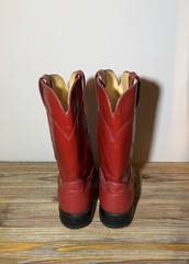 Vintage Laredo Red Leather Cowboy Boots 8.5 D Western Pull On Men’s 7917 VGUC