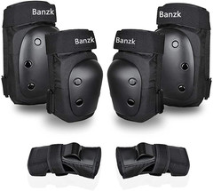 Adult Knee Pads Elbow Pads Wrist Guards for Adult Kids 6 in 1 Protective Gear Se