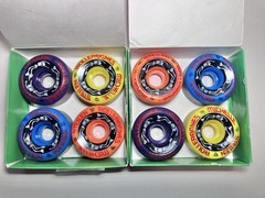 USED Lot of 2 RollerBones Estro Jen Michelle Steilen 57mm 101A Skate Wheels 8 Pc