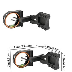 3-Pin Fiber Optics Bow Sight for Compound Recurve Bow Archery Target for Outdoor