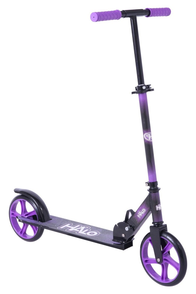 HALO Rise Above Supreme Big Wheel (8″) Scooter – Black – Adults and Kids