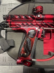 Inception Designs Ripper Autococker Red / Black Complete Paintball Marker