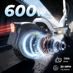 Adults Electric Scooter Folding Commuter E-Scooter with APP 600W 20MPH Max Speed
