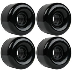 TGM Skateboards Longboard Cruiser Wheels Set 65mm x 44mm 83A Black