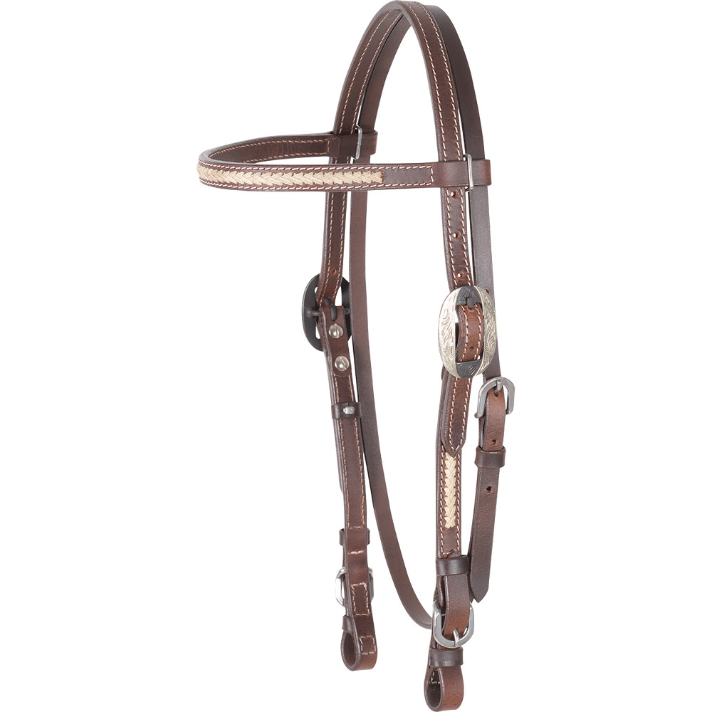 CASHEL RAWHIDE LACE BROWBAND WESTERN HEADSTALL – SA-HB19RL