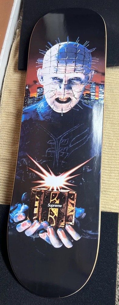 Supreme SS18 Hellraiser Skateboard Deck Black/Multicolor Box Logo Pinhead 8.5 “