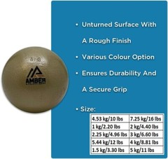 Amber Athletic Gear Cast Iron Shot Put for Track & Field Training,Color May Vary