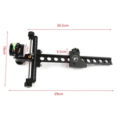 Compound Bow Sight Single Pin 0.059″ Fiber 4X Lens Long Pole Archery Hunt TP8510