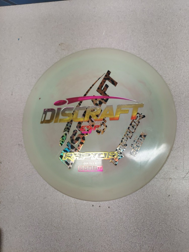 Discraft Raptor Double Stamp 168g Leopard Pink Foil Disc – 9/4/0/3/2.1