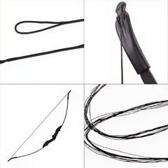 53″ Replacement Archery Bow String for Traditional Bow Longbow Recurve Bow Black