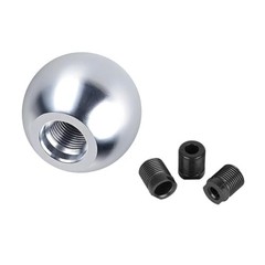 Car Round Ball Gear Shift Knob, Aluminum Alloy Vehicle Manual Automatic Silver