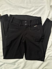 Kerrits Women’s Riding Breeches Knee Patch Pants Black/Gray Size S