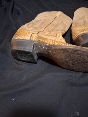 Tony Lama Snakeskin / Leather (?) Western Cowboy Boots Nice Designs