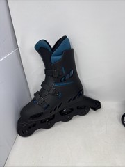 Hawk Roll USA Inline Skates Men’s/Boy’s Size 5 Black/Blue Rollerblades With Box