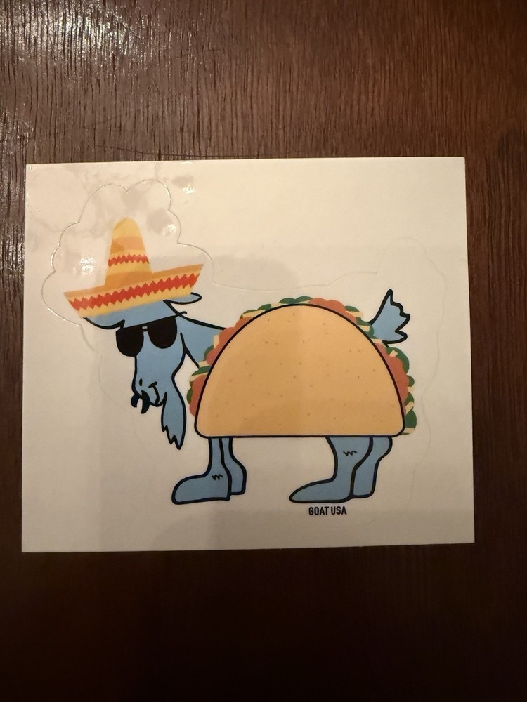 GOAT USA Taco GOAT Sticker. Single Sticker. Brand New .