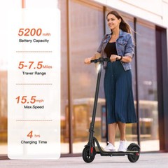 S10-5.2AH ADULT ELECTRIC SCOOTER LONG RANGE 25KM/H HIGH SPEED E SCOOTER US NEW