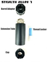 VeilStrike 4″ Bronze 5/8″x24 Muzzle Brake Extension Tube for GBB