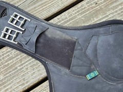 Devoucoux GT Option Black Padded Belly Guard Stud Dressage Girth – 24″-60cm EUC!