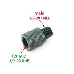 PCP Threaded Fitting Adapter Female 1/2-20 UNF To Male 1/2-28 UNEF HPA Connector
