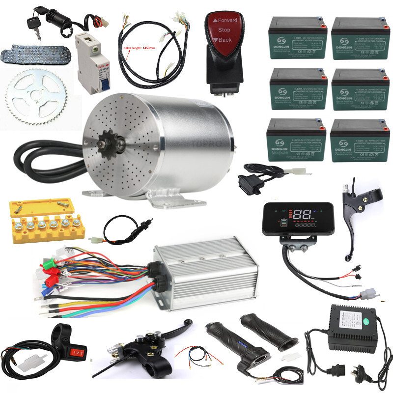 72V MY1020 Motor Kit And Brushless Controller For Electric Scooter Go Kart 3000W