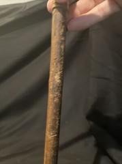 Victorian Burlesque Wood And Leather Riding Crop 19 In