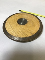 Track & Field Antique Throwing Discus, Wood With Metal Rim, Vintage 1.6KG 8”