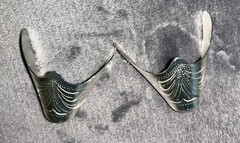 New Western Cowboy Boot Toe Tip Rand Cap Silver Engraved – Large – Pair / Set