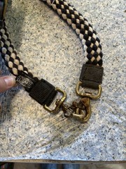Barrel Reins – Black And White Checkers