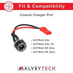 Coaxial 5.5 mm OD, 2.5 mm ID Charger Port fits GOTRAX GXL V2, XR Elite and Rival