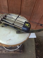 Bear Whitetail II Vintage Compound Bow Camouflage W/ Arrows And Broadheads Quive