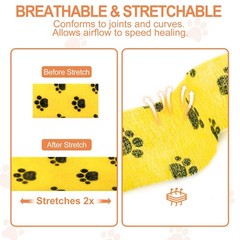 AVINLI 6 Rolls Vet 2 Inch X 5 Yards, Pink, Green, Yellow, 2 of Each Color