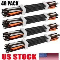 Archery 20″ Carbon Crossbow Arrows Crossbow Bolts 4″ Vane OD 8.8 Hunting-48 PACK
