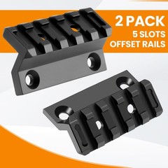 PUKESI 45 Degree Offset Rail Mount for MRails, 3 Slots 5 Slots Aluminum 45° O…