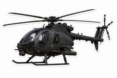 Little Bird Attack Helicopter Die Cut Sticker | Aviation Vinyl Decal Military