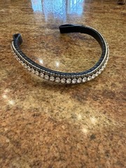 Equiture Crystal Browband for Horses , Black, Cob