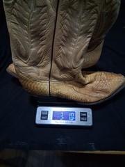 Tony Lama Snakeskin / Leather (?) Western Cowboy Boots Nice Designs